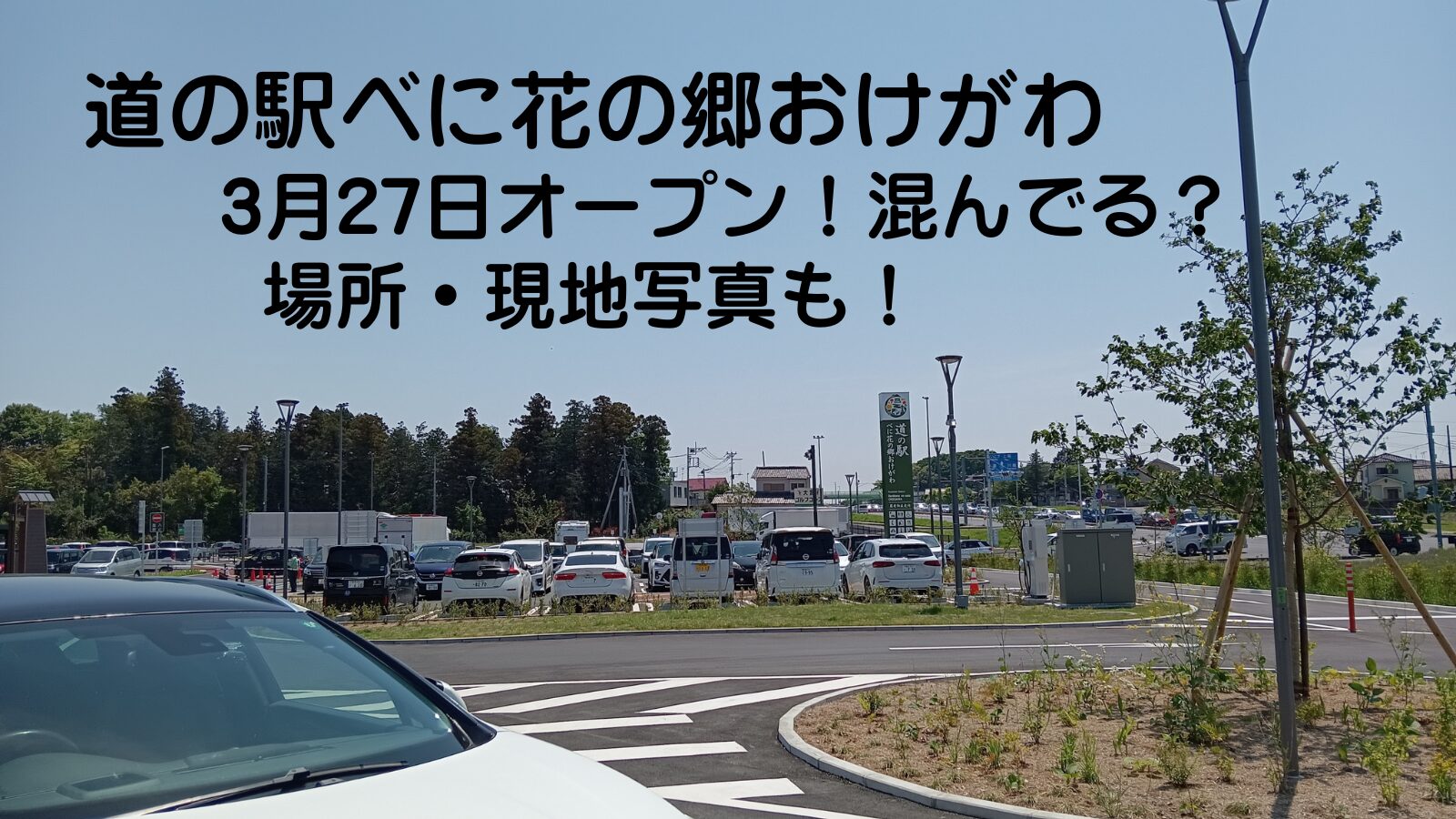 道の駅　べに花の郷おけがわ　場所　混雑